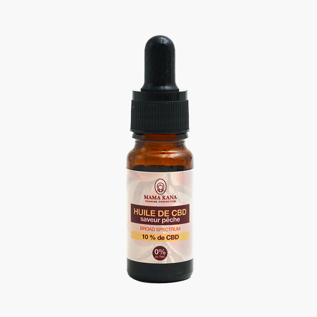 10% Broad Spectrum CBD Oil - Peach - Mama Kana